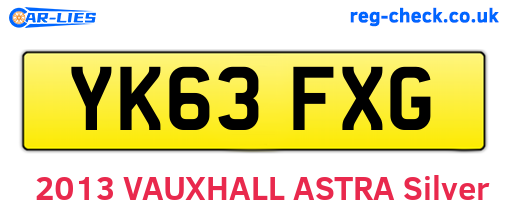 YK63FXG are the vehicle registration plates.