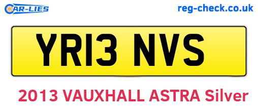 YR13NVS are the vehicle registration plates.
