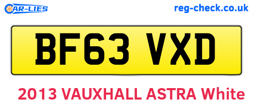 BF63VXD are the vehicle registration plates.