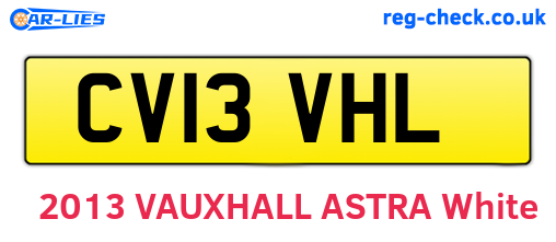 CV13VHL are the vehicle registration plates.