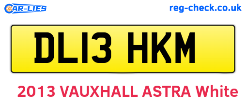 DL13HKM are the vehicle registration plates.