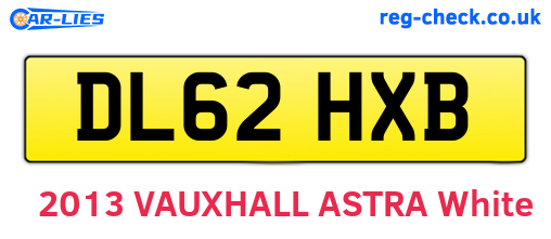 DL62HXB are the vehicle registration plates.