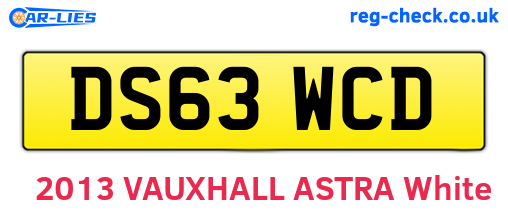 DS63WCD are the vehicle registration plates.