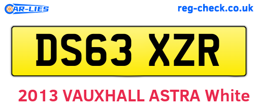 DS63XZR are the vehicle registration plates.