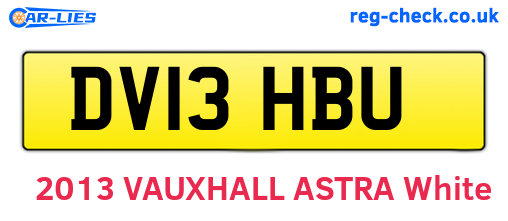 DV13HBU are the vehicle registration plates.