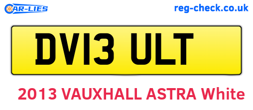 DV13ULT are the vehicle registration plates.