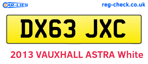 DX63JXC are the vehicle registration plates.