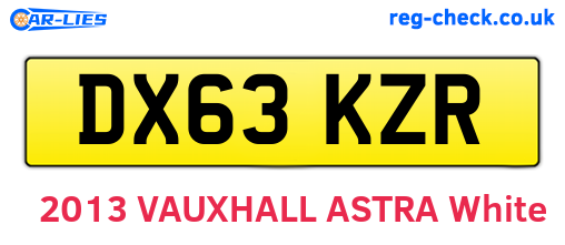 DX63KZR are the vehicle registration plates.