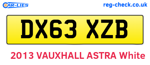 DX63XZB are the vehicle registration plates.