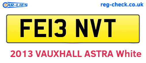 FE13NVT are the vehicle registration plates.