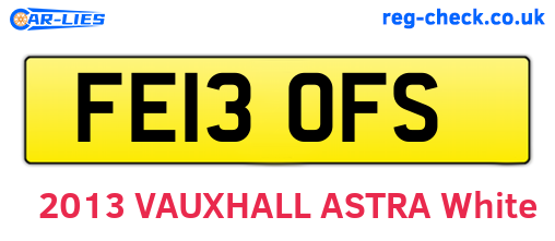 FE13OFS are the vehicle registration plates.