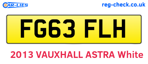 FG63FLH are the vehicle registration plates.