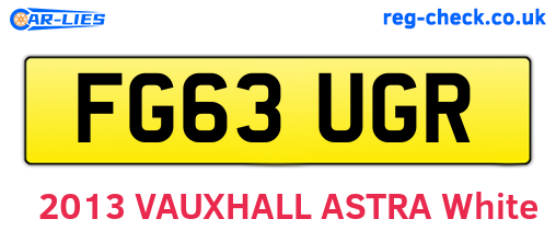 FG63UGR are the vehicle registration plates.