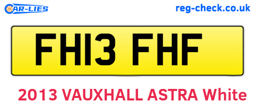FH13FHF are the vehicle registration plates.