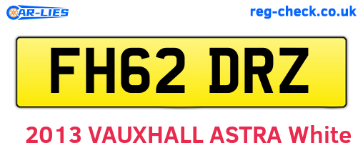 FH62DRZ are the vehicle registration plates.