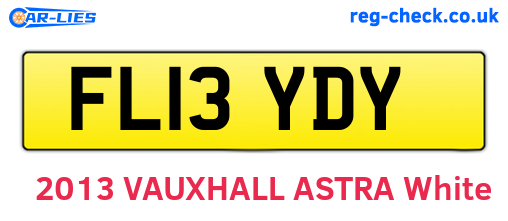 FL13YDY are the vehicle registration plates.