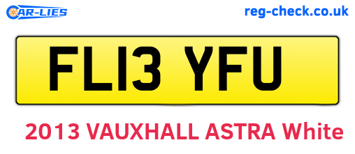 FL13YFU are the vehicle registration plates.