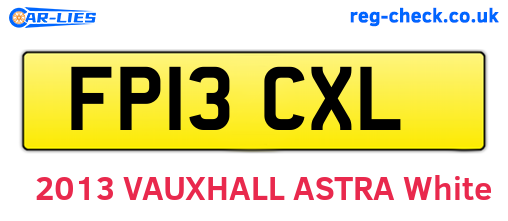 FP13CXL are the vehicle registration plates.