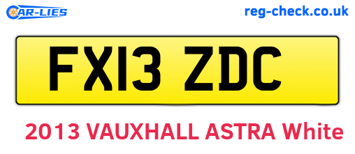 FX13ZDC are the vehicle registration plates.