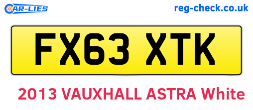 FX63XTK are the vehicle registration plates.