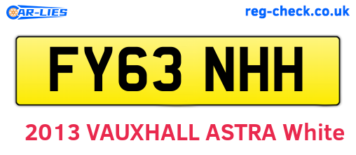 FY63NHH are the vehicle registration plates.