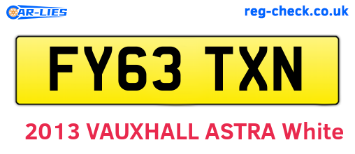 FY63TXN are the vehicle registration plates.