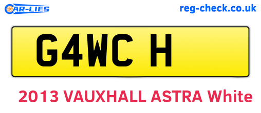 G4WCH are the vehicle registration plates.