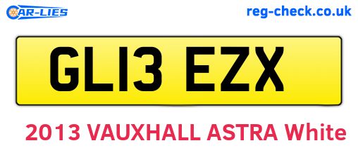 GL13EZX are the vehicle registration plates.