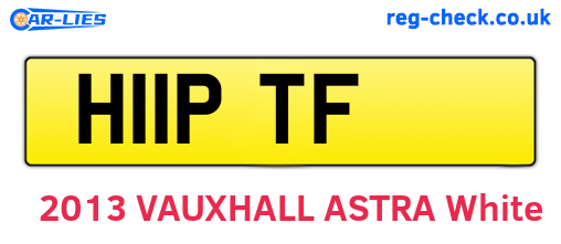 H11PTF are the vehicle registration plates.