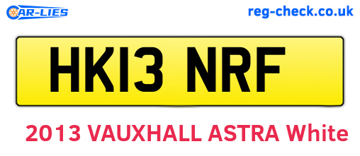 HK13NRF are the vehicle registration plates.