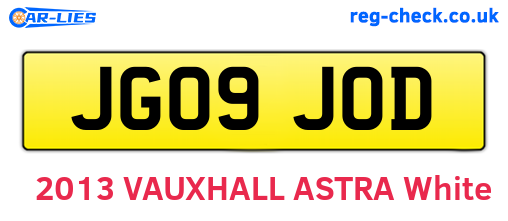 JG09JOD are the vehicle registration plates.