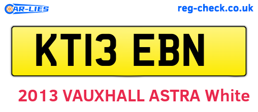 KT13EBN are the vehicle registration plates.