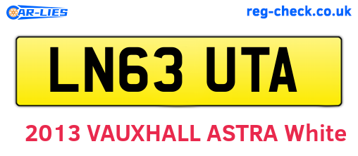 LN63UTA are the vehicle registration plates.