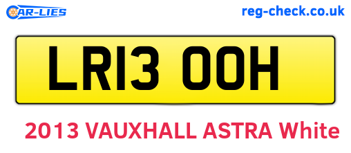 LR13OOH are the vehicle registration plates.