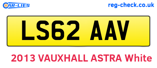 LS62AAV are the vehicle registration plates.