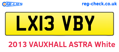 LX13VBY are the vehicle registration plates.