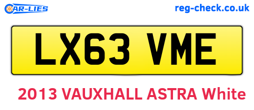 LX63VME are the vehicle registration plates.