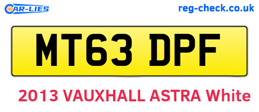 MT63DPF are the vehicle registration plates.