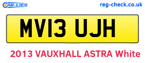 MV13UJH are the vehicle registration plates.