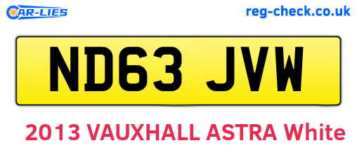 ND63JVW are the vehicle registration plates.