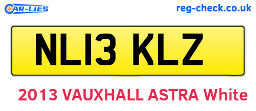 NL13KLZ are the vehicle registration plates.