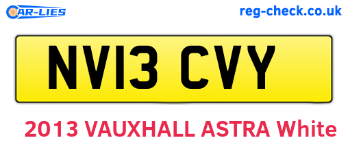 NV13CVY are the vehicle registration plates.
