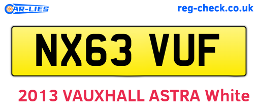 NX63VUF are the vehicle registration plates.