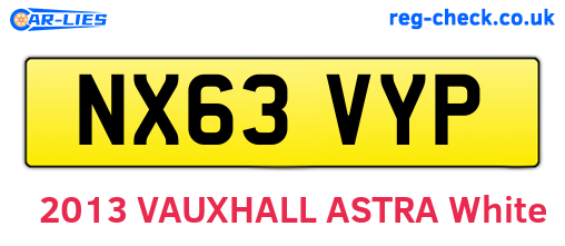 NX63VYP are the vehicle registration plates.