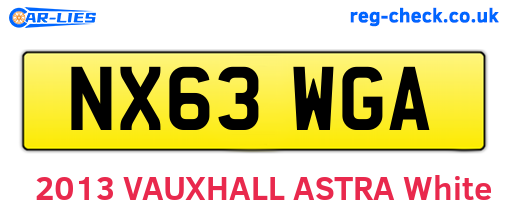 NX63WGA are the vehicle registration plates.