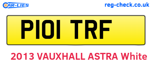 P101TRF are the vehicle registration plates.