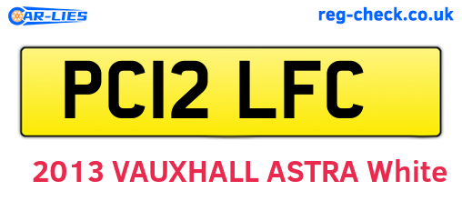 PC12LFC are the vehicle registration plates.