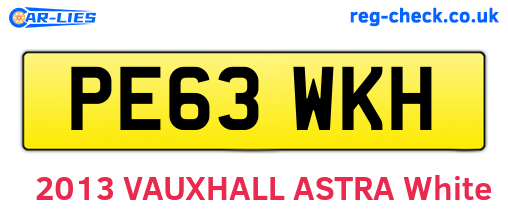PE63WKH are the vehicle registration plates.