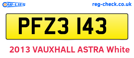 PFZ3143 are the vehicle registration plates.