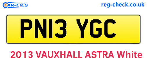 PN13YGC are the vehicle registration plates.